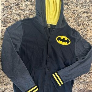 Batman Logo Hoodie with Yellow Accents